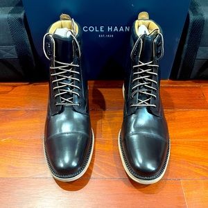 Cole Haan Lunargrand black lace boot FOTB never worn (size 9.5 US).